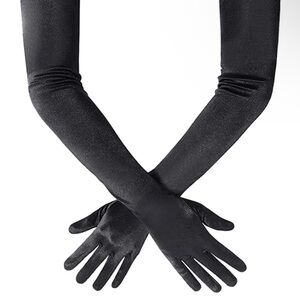 Elegant Black Evening Gloves